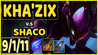 PANTS ARE DRAGON (KHA'ZIX) vs SHACO - 9/1/11 KDA JUNGLE CHALLENGER GAMEPLAY - NA