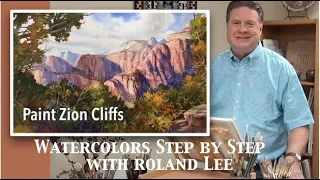 Kinesava Cliffs - Roland Lee Watercolor Painting Step by Step