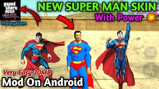 How To Add New Super Man Skin Mod On GTA Vice City For Android |Malayalam| [6K Tech]