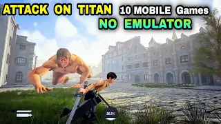 Top 10 Best ATTACK ON TITAN GAMES for Mobile (NO EMULATOR) AOT Games for Android MOST LOOKING