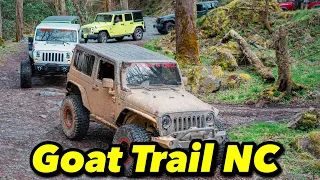 We tried Crossing a Flooded River at Goat Trail North Carolina with @JeepLikeLuna