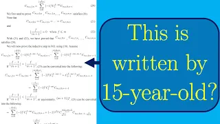 15-year-old did mathematical research?! What was my thinking process back then?