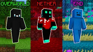 Minecraft Manhunt, But Each Dimension Has A Hunter