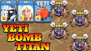 Electro Titan Attack With Warden Charge & Yeti Bomb!! Best Th15 Attack Strategy - Clash of Clans