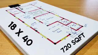 simple 18 x 40 house plan design II 18 x 40 ghar ka naksha II 18 x 40 ground floor plan