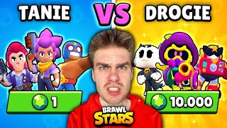 Którzy ZADYMIARZE są NAJSILNIEJSI? 😱 (DROGIE vs TANIE) CHALLENGE ‼️ w Brawl Stars! ⚠️