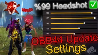 (OBB44) Update Free Fire 200 Sensitivity ⚙️✅ - Best Setting for Headshot ☠️ Free Fire After Update