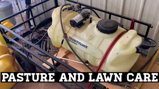 How To Spray Your Pasture/Lawn/Grass For Weeds.  2,4-D Weed Killer.  Spraying Tools.