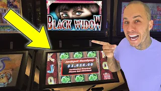 🔴 BIGGEST JACKPOT EVER 🔴 Playing $250 Spins on BLACK WIDOW Slot Machine in LAS VEGAS BABY!