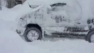 mitsubishi delica snow road