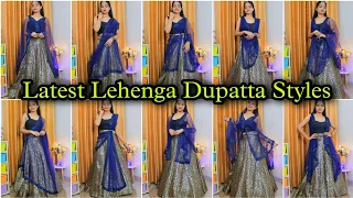 Latest Dupatta Draping Styles For Lehenga | Lehenga Dupatta Draping Styles