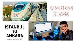 First High-Speed Railway in Turkey - TCDD YHT Istanbul to Ankara Business Class Siemens Velaro train