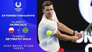 Hubert Hurkacz v Thiago Seyboth Wild Extended Highlights | United Cup 2024 Group A