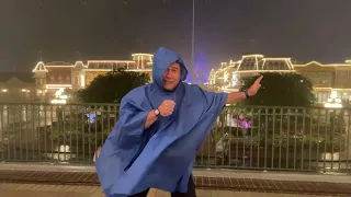 Weather report #1 from Magic Kingdom park guest as storm is in park before the fireworks