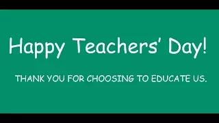Teachers' Day Special - A Tribute To Our Great Teachers [HD]