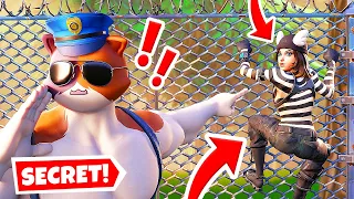 SECRET Prison Escape: MEOWSCLES vs. SKYE! (Fortnite Cops & Robbers)