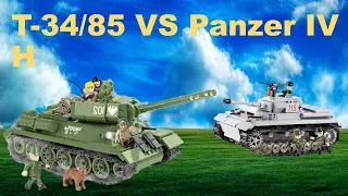 Lego/Cobi T-34/85 VS Panzer IV H World War 2 Animation