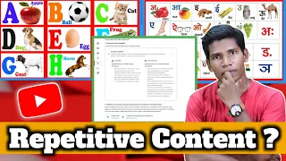 Kids YouTube Channel Repetitive Content | How To Solve Repetitive Content Problems