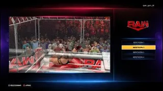 WWE  FULL MATCH STEEL CAGE TAG TEAM UNIVERSE MODE RAW