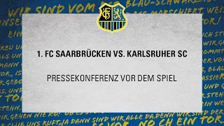 1. FC Saarbrücken - Karlsruher SC - Pressekonferenz vor dem Spiel (DFB-Pokal Achtelfinale) 19/20