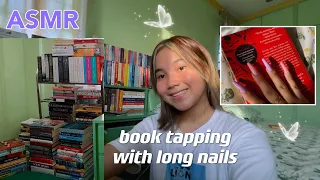 ASMR BOOK TAPPING 📚🌺 (long nails)