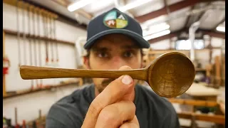 Coffee Spoon: Carved From Red Oak Then Finished With Ammonia Fumes