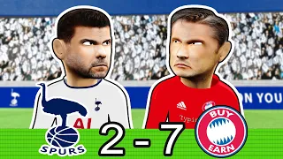 Tottenham Hotspur vs Bayern Munich 2-7 Champions league| Parody Highlights