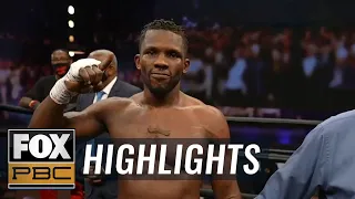 Efe Apochi KO's Deon Nicholson to win WBA Title Eliminator & stay unbeaten | HIGHLIGHTS | PBC ON FOX