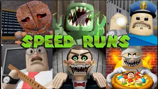 6 SPEED RUNS  Mr Pickle, Barry Cop, Mr Funny, Papa Pizza, Alien bonus Mr Nightmare (SCARY OBBY) v7