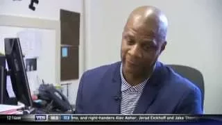 Darryl Strawberry talks to youngsters at the Yonkers PAL