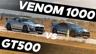 Hennessey Venom 1000 vs Ford Mustang GT500 Drag Race!