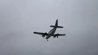 Cape Air Cessna 402C Landing at Barnstable Municipal Airport-5/2/19