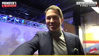 🚨EDDIE HEARN; FRANK BRUNO VS ANTHONY JOSHUA 😂TELLS NESTOR IS WRONG 👋MEETS RON G