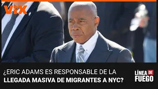 Eric Adams dice que no provocó la masiva llegada de indocumentados a Nueva York