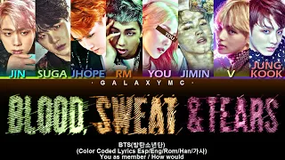 BTS(방탄소년단) 피 땀 눈물(Blood Sweat & Tears) (Color Coded Lyrics Esp/Eng/Rom/Han/가사) (8 MEMBERS ver.)