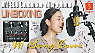 UNBOXING BM-800 Condenser Microphone + SETUP V8 Sound card + SONG COVER microphone test Acel Paulino