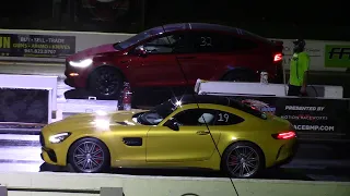 Tesla Plaid Model X vs Mercedes AMG GT Drag Race