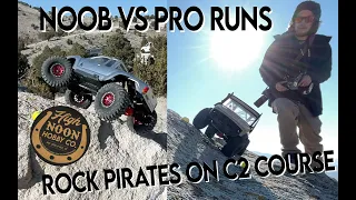 Amateur VS Pro Driver RC Crawler Competition Runs [Two Rock Pirates Class 2 Rigs 10-Gate Breakdown]