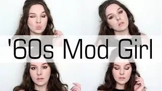 1960s Mod Girl Makeup Tutorial | Pale Skin | Graphic Eyes | Barbara Streisand & Twiggy Inspired