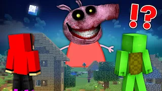 Why SCARY PEPPA PIG ATTACK JJ and MIKEY at 3:00am in Minecraft Maizen