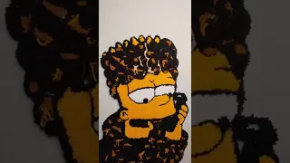 Making a CUSTOM BART SIMPSON rug! (Part 3) #art #diy #howto #rugtufting #satisfying #craft