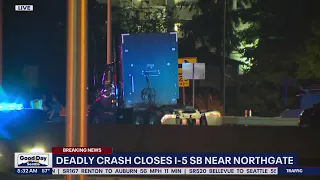 Deadly crash closes I-5 near Northgate | FOX 13 Seattle