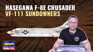 Hasegawa 1/48 F-8E "VF-111 Sundowners" | Model Kit Unboxing | #askhearns