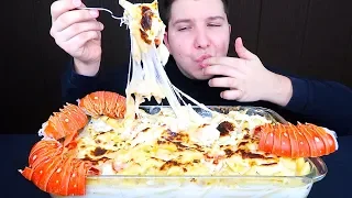 SPICY LOBSTER CHEESY ALFREDO SEAFOOD PASTA • Mukbang & Recipe