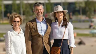 Queen Sonja gifts Queen Mary a book as danish royals host Norwegian royals on royal yacht. #royals