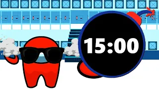 Among Us - 15 minutes TIMER with BOMB 🚀 - Animation