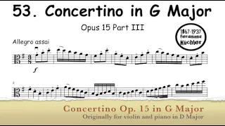 53. Concertino Op.  5 by F. Küchler arr. for viola and piano in G Major Part 3 Allegro assai