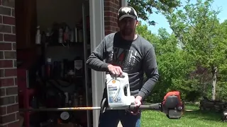 Changing The Oil In My Weed Eater! Husqvarna 324L Super Easy Engine Oil Change.
