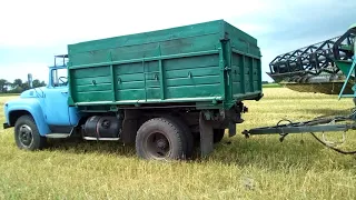 15.07.19 Перші жнива, ячмінь ярий Дункан, john deere 2264, ЗіЛ ММЗ554м