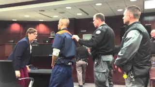 Watch as accused murderer yells at witness, victim's family during prelim